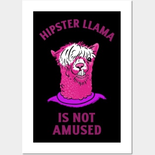 HIPSTER LLAMA Posters and Art